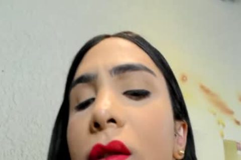 TS Yasmin Dornelles Chokes Her Monster rod whilst Taking A sextoy Up Her wazoo