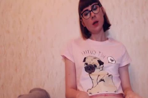 horny Russian shelady In Glasses Strokes Her petite 10-Pounder