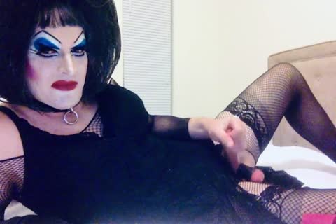 humongous Makeup Sissy SlutDebra Strokes Herself For Web Fans