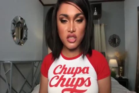 Fellipina tgirl tranny Live sperm Show
