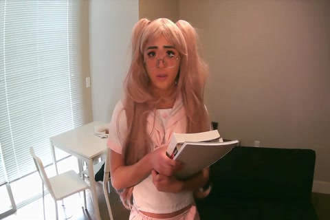 Asian transsexual masturbating