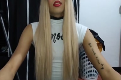 Colombian Sissy blond CD engulfing And Riding My 10-Pounder