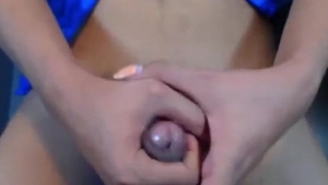 large marangos Filipina Translady In Glasses Jerks Off Her large 10-Pounder