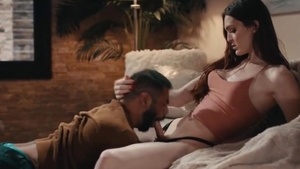 bulky dude Massages TS Stepdaughter And Lets Her bang His arse
