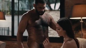 bulky dude Massages TS Stepdaughter And Lets Her bang His arse