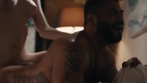 bulky dude Massages TS Stepdaughter And Lets Her bang His arse