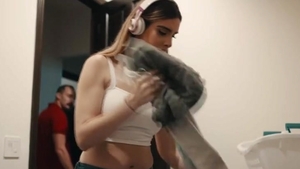Pervert Stepdad Rips Off TS Stepteen Jeans And Barebacks Her