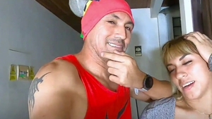Colombian Trans angel Sucks My 10-Pounder At The Door Of Her Hotel Room.
