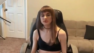 long weenie brunette hair Trans cutie Camshows Solo
