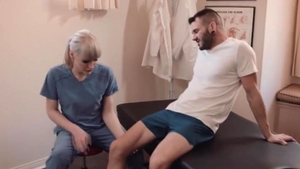 Injured guy gets His butt Barebacked By tranny Masseuse