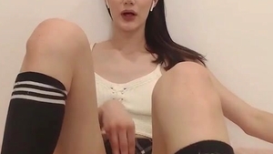 skinny And Tall legal age teenager sheboy In nylons Shows Her Little ass On cam