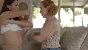 Redhead Trans engulf And Ride TS Neighbors Hard tranny penis