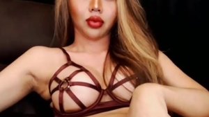 Incredible ladyboy With long brunette knob