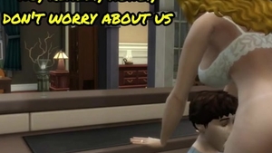 ladyboy Stepmom bonks Stepson In Front Of dad