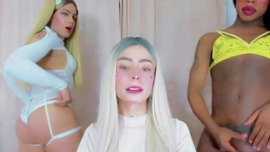 lusty threesome dark Interracial