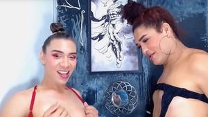 lady-twink pair joy Each Other penises