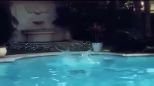 ebony fellow Bonks blonde TS By Pool