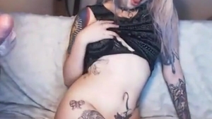 Beautifil Tattooed chick Helps Her t-girl ally