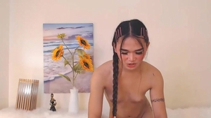 Petite Trans girl Masturbating Her 10-Pounder