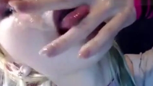 Blond shelady Deepthroats Her fake penis And plows Her arse