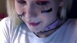 Blond shelady Deepthroats Her fake penis And plows Her arse