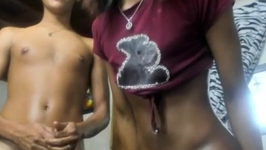humongous butthole ebon lady-man Have pleasure With Her Boyfriend