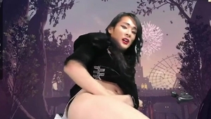 slim oriental Ladyboy With petite wang Wanks And Cums On webcam