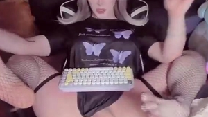 throbbing wazoo German Translady In darksome stockings Strokes Her throbbing knob Online