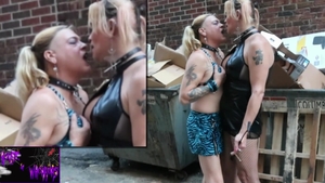 dirty Goth Trans-lesbian Public spanking PDA Striptease