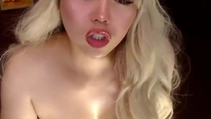 skinny asian Trans babe With gigantic bumpers Wanks Hard On webcam