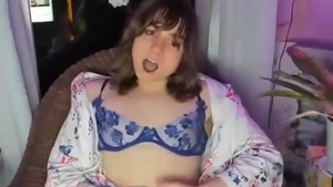 skinny American Trans gal With petite love muffins Strokes Her 10-Pounder On cam