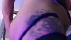 large meatballs Canadian Trans mother I'd like to nail With Tattoos Strokes Her shlong On webcam
