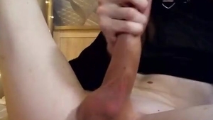 slim Canadian Transgirl Jerks Off Her gigantic penis On cam