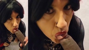 bare Sissy skank Tiffany Minx – suck job job In Close Up And long discharged - “Hung Up” By Madonna
