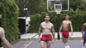Watch This TS engulf And Ride Two big ramrods In Court