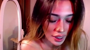 Skinny asian lady-man With large pantoons Wanks On web camera