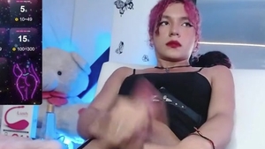 dirty Trans gal Works Hard For large cum
