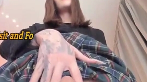 lovely teen Russian Trans cutie Masturbates On cam