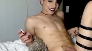teen Emo Femboy Jerks Off On web camera