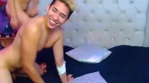 Purple Haired ladyman plows Her twink On webcam