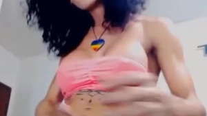 Trap Sissy Jacking Off Her large dick