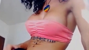 Trap Sissy Jacking Off Her large dick