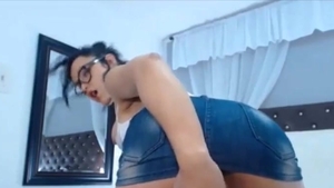 lovely sheboy Strokes Her penis On cam