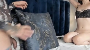 concupiscent playgirl Getting Facefuck By kinky shemale