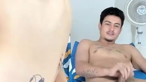 Petite latina Trans cutie And Her Boyfriend Mutual engulf cock On cam