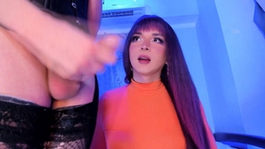 Lewd Tranny Devours Another Gal's Johnson