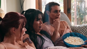 Transfixed: Sneaky Handjobs Under The Blanket
