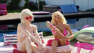 Trans Angels: Aroused Stud Watches Tgirls Play