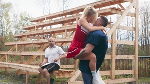Trans Angels: Gorgeous Cheerleader Rides Coach with Gusto
