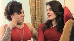 TS Divas: Pierced Trans Takes Brunette